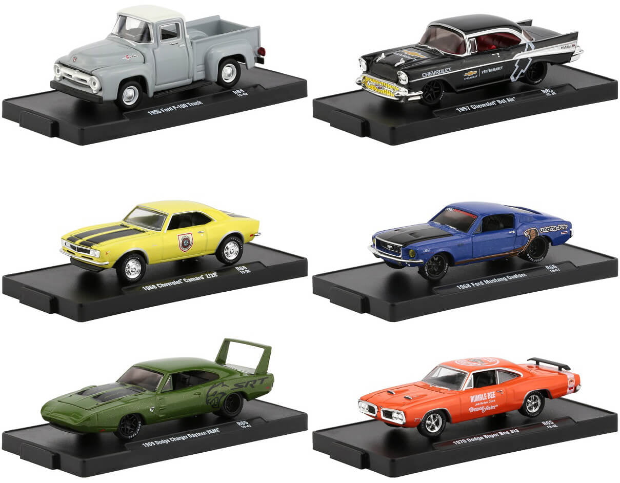 RELEASE 48 IN CASES 1/64 DIECAST M2 MACHINES 32600-48 DETROIT MUSCLE 6 CARS SET