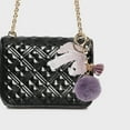 thumbnail image 2 of Unique Bargains 1 Pc Fashion Bow Ball Handbag Charm Bag Accessories Purple, 2 of 5