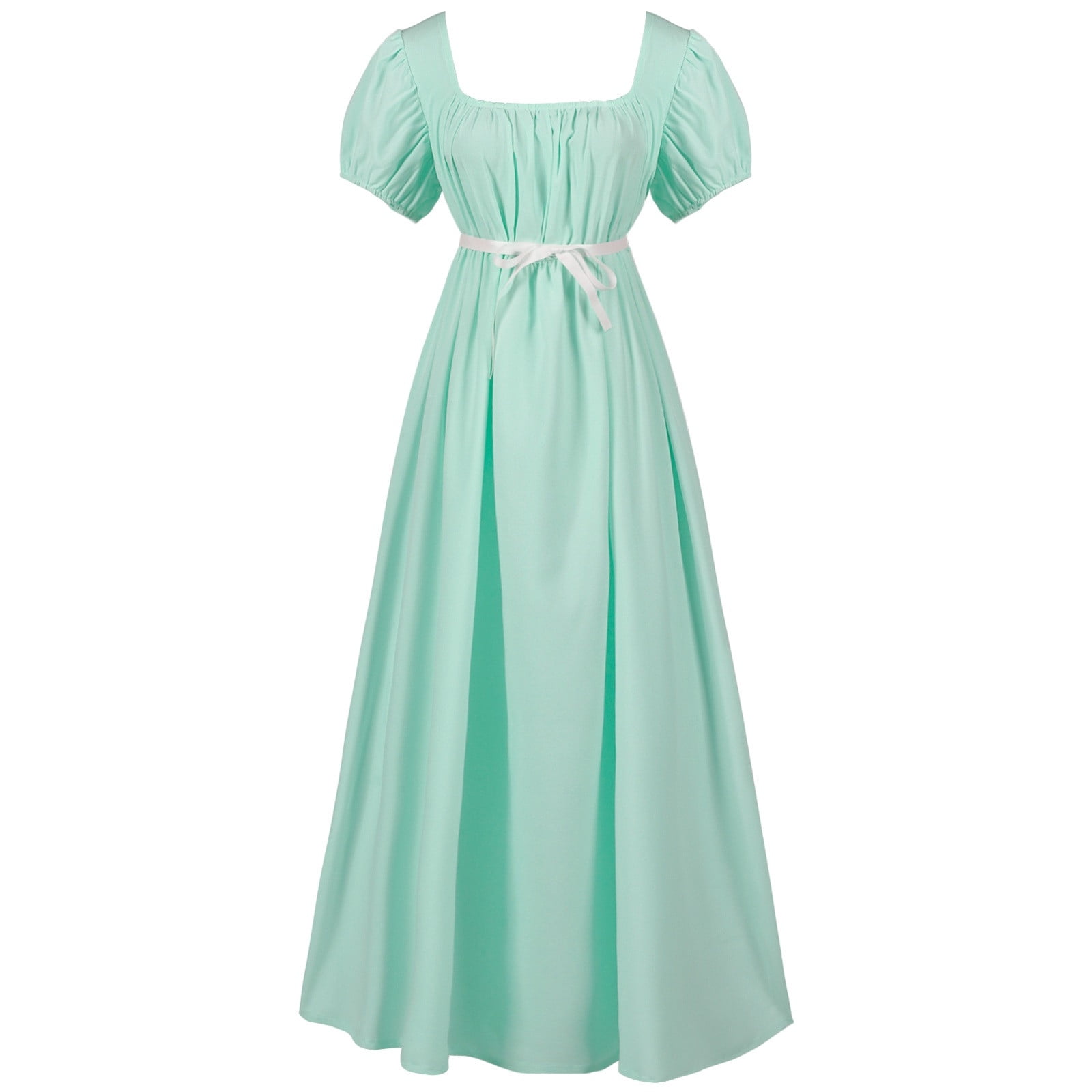 Pisexur Regency Dresses for Women Empire Waist Dress Gown with Satin Sash Regency  Era Dress Cocktail Dress for Party Cosplay
