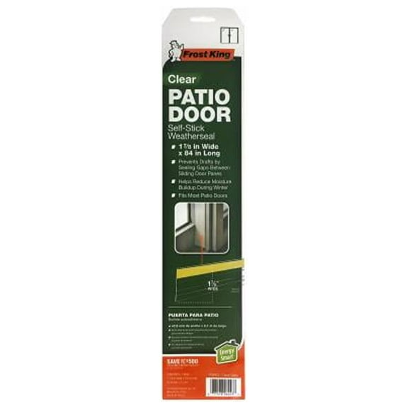 Frost King PD84CL Patio Door Weather Strip, 1.87 x 84 In. - Quantity 8