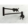 thumbnail image 2 of Kingston Brass KS4105BX Metropolitan Wall Mount Pot Filler Faucet, Oil Rubbed Bronze, 2 of 7