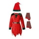 thumbnail image 4 of Disfraz de para niñas, disfraz de Navidad, conjunto de ropa para niños, vestido de y medias para fiesta, Halloween, Navidad, vestido festivo 140 a 150 cm Salvador  Disfraz de elfa para niñas, 4 of 10