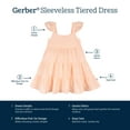thumbnail image 6 of Gerber Toddler Girl Shoulder Ruffles Gauze Dress, Sizes 2T-5T, 6 of 7