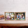 thumbnail image 4 of AmPm Antique Pewter 5x7 Hinged Double Picture Frame, Bead Border Design, 4 of 4