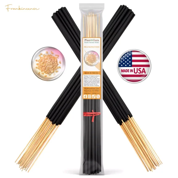 Frankincense Exotic Incense Sticks Jumbo 19 Inch Long - Bulk 1 Bundle 27 to 30 Sticks - Natural 19" Extra Large with A Smooth Aroma That Burns for 3 to 4 Hours Each.