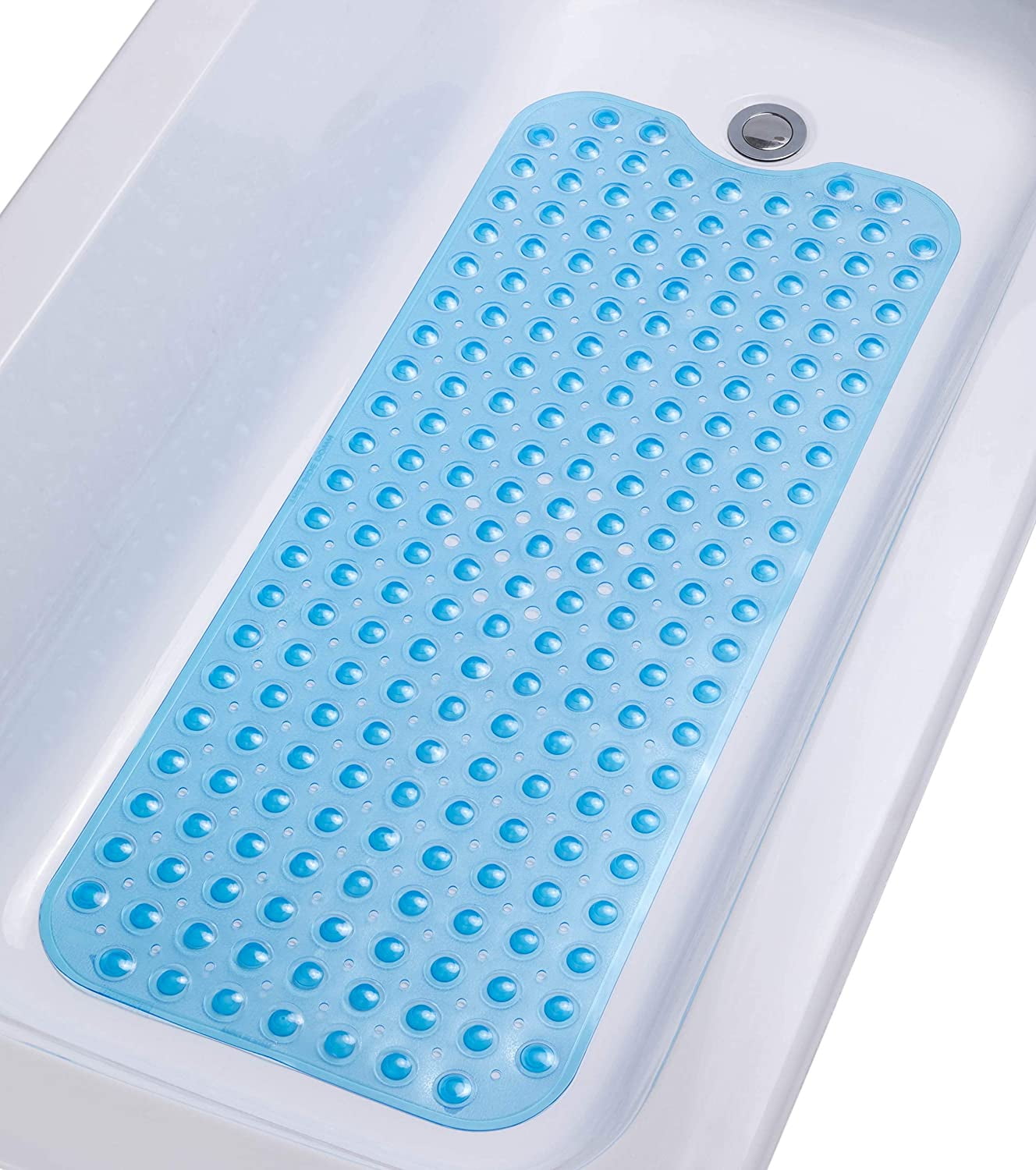 ComfiLife Bath Mat for Bathroom Tub and Shower – Non Slip Extra Large  Bathtub Mat with Drain Holes & Suction Cups - Pebble