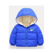 Kids Girls Cute Thickened Warm Zip Closure Padded Jacket