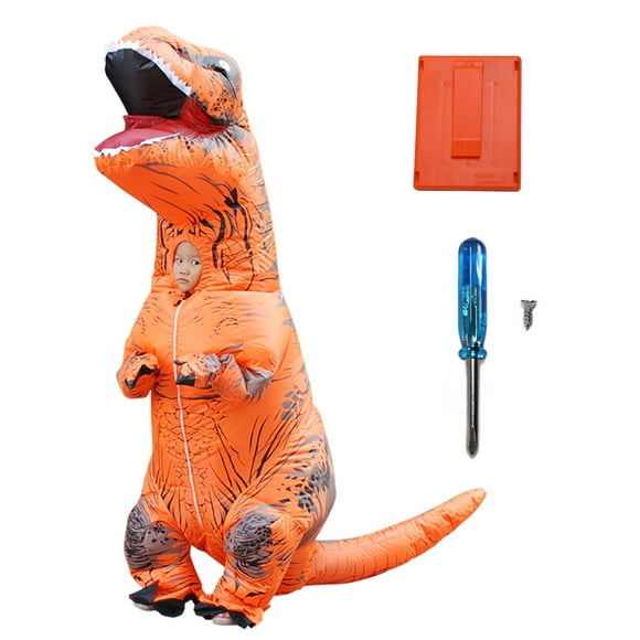 Disfraz inflable de dinosaurio T Rex Nikou para cosplay Naranja 120-140 cm