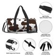 thumbnail image 4 of Fotbe Brown Cow Bolsa Deportiva de Lona Plegable con Estampado, Bolsa de Gimnasio con Bolsillo Seco/Húmedo, Bolsa de Viaje Ultraligera de Gran Capacidad, 4 of 6