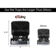 Large Powerful Rat Traps (8 Pack) Kills Instantly with Powerful Steel Spring - Setup in Seconds - Wash & Reuse Over & Over - Hands Free Disposal - Rat Control w/o Harmful Poisons or Chemicals