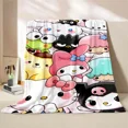 thumbnail image 1 of Sanrio Cartoon Character Hello Kitty Blanket Flannel Fluffy Soft Throw Camping Blanket for Children Sofa Throw Blanket Gift, 1 of 6