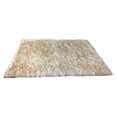 thumbnail image 5 of Soho Luxurious Faux Sheepskin Square Shape White with Brown Tips Shag Area Rug, 5 of 5