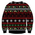 thumbnail image 4 of Christmas Hoodies for Men Festive Long Sleeve Soft Crewneck Pullover Sweatshirt Funny Graphic Xmas Gift Winter Casual Men's Sweatshirts Black XL, 4 of 4