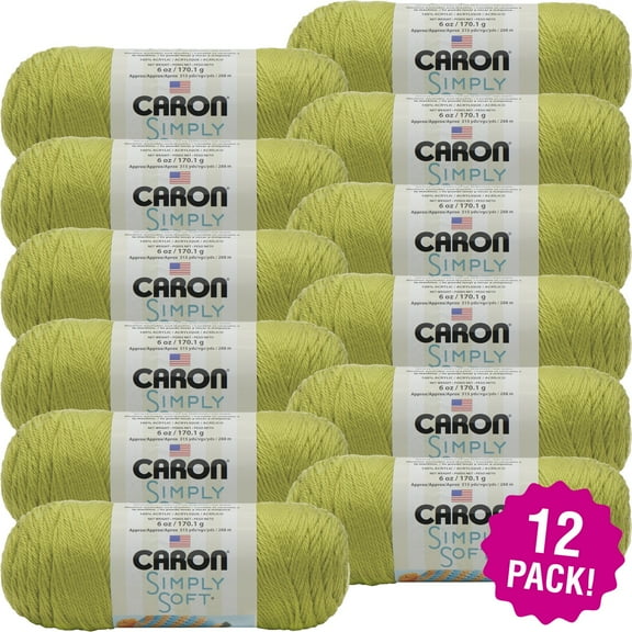 Caron Simply Soft Solids Yarn 12/Pk-Chartreuse
