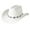 White, variant on Fgnfyis Turquoise Bohemian Wide Brim Western Cowboy Hats for Women and Men with Chain Design Fashionable Unisex Party Hat Accessory White