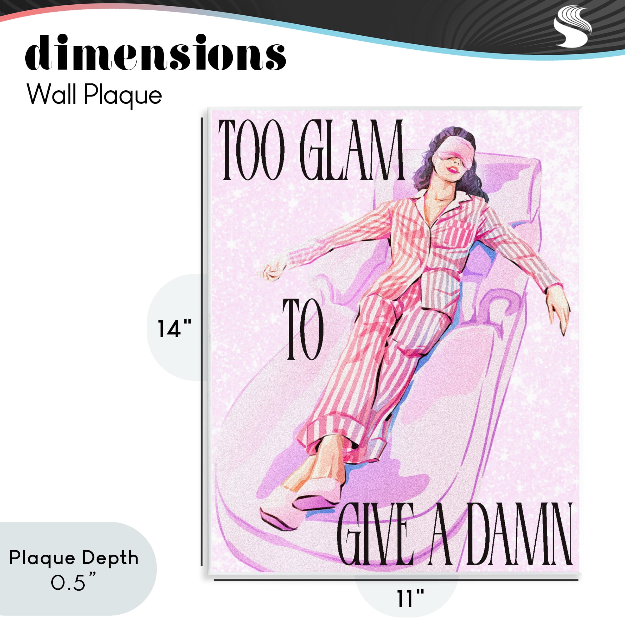 Stupell Industries To Glam To Care Wall Plaque Art, design by Ziwei Li