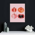 thumbnail image 4 of COMIO Fruit Retro Wall Art Preppy Prints Picture Peach Fruit Poster Pink Wall Art Trendy Aesthetic Posters Apple Fruit Picture Pink Strawberry Wall Art for Living Bedroom Room, 4 of 4