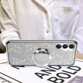 thumbnail image 4 of for Samsung Galaxy A16 5G Case with Ring Kickstand Lanyard Shockproof Protection Phone Case Cute Soft TPU Glitter Cover for Girls Women Men - Silver, 4 of 7