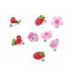 thumbnail image 1 of Clip On Earrings For Girls 8 Pcs Fun Styles Strawberry Cherry Ice Cream Flower Decorative Jewelry For Kids Dress Up Parties, 1 of 5
