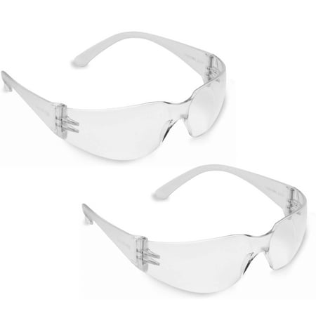 Bulldog Safety Glasses with Anti-Fog Scratch-Resistant Lenses, 2 pack