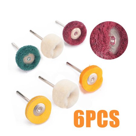 

Dheera 6pcs 2.8mm Handle Abrasive Wheel Electric Grinding T-Shaped Cloth Wool Wheel