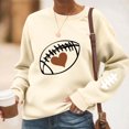 thumbnail image 2 of Frostluinai Football Sweatshirts for Women Game Day Long Sleeve Pullover Tops Round Neck Love Graphic Sweat Shirts Casual Sweaters, 2 of 6