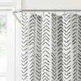 thumbnail image 3 of Lush Decor Hygge Modern Arrow Linen Look Shower Curtain Wheat/White Single 72X72, 3 of 11