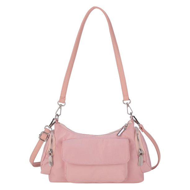 Bolso de hombro simple con múltiples bolsillos bolso cruzado de nailon para mujer