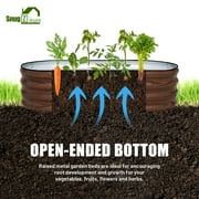 SnugNiture Galvanized Raised Garden Bed Outdoor, 3Pcs 4x2x1ft Metal Planter Box, Brown