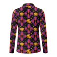 thumbnail image 5 of Jeiento Halloween Spider Pumpkin Women's Golf Shirts, Long Sleeve Athletic Tops for Outdoor Travel, Gym, Daily Workout, 5 of 7