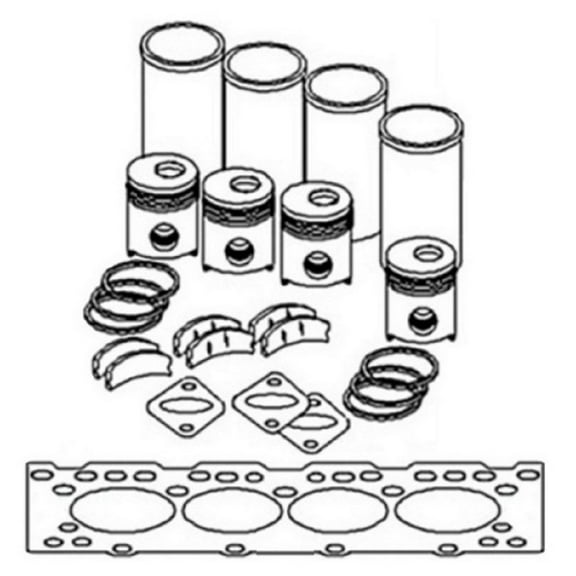 RAParts RG17892 .030 Major Engine Overhaul Kit Fits John Deere Fits JD 690B 693C 740 4320 4430