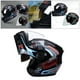 thumbnail image 3 of Casco modular para motocicleta, doble visera, protector solar, cara abierta, doble ventilación, ligero, aerodinámico, todoterreno para hombres y - Negro Macarena Timón de la motocicleta, 3 of 8