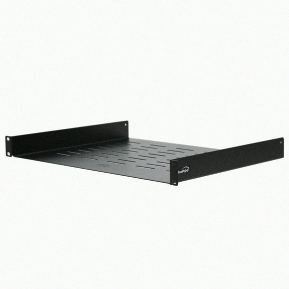 NavePoint Universal Rack Tray Vented Shelves 1U Black 14 Inches (350mm deep) No Lip