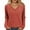 Orange, variant on ShiShine Womens Sweaters Casual Long Sleeve V Neck Solid Color Lightweight Tunic Pullover Sweater Tops