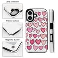 thumbnail image 3 of Compatible with iPhone 11 12 13 mini 14 15 16 Pro Max Plus Wallet Case with Card Holder, PU Leather Kickstand Card Slots Case ( Pink Hearts, iPhone 12 mini), 3 of 7