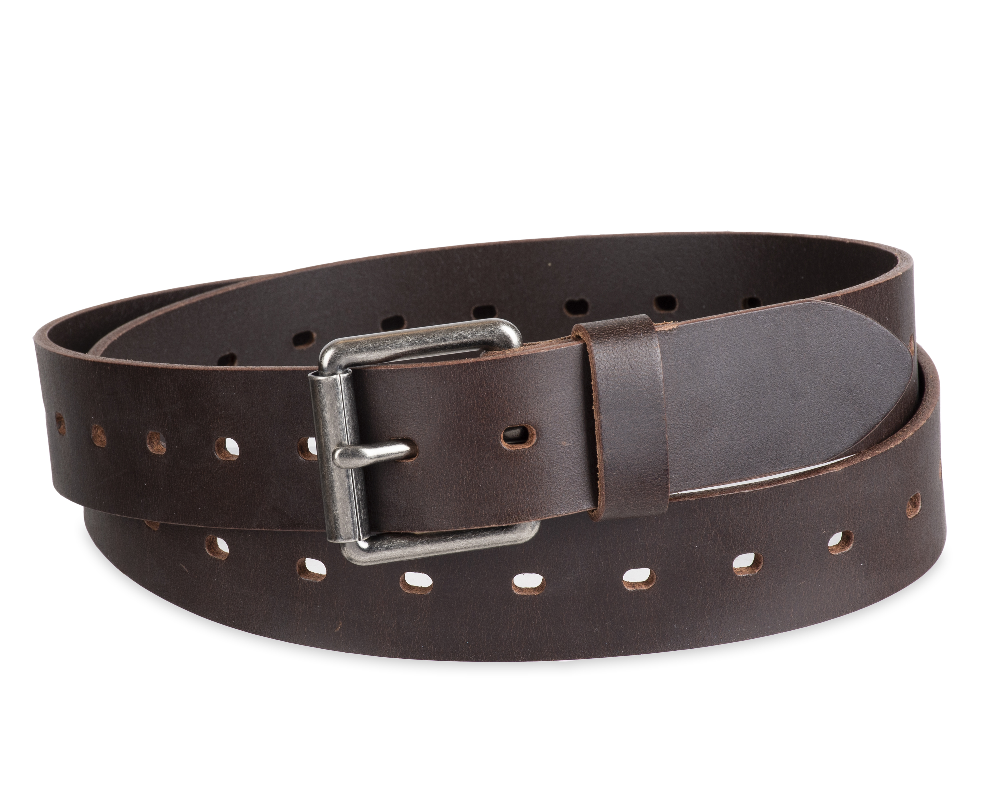 Genuine Dickies Men's Brown Perforated Leather Belt photo 1