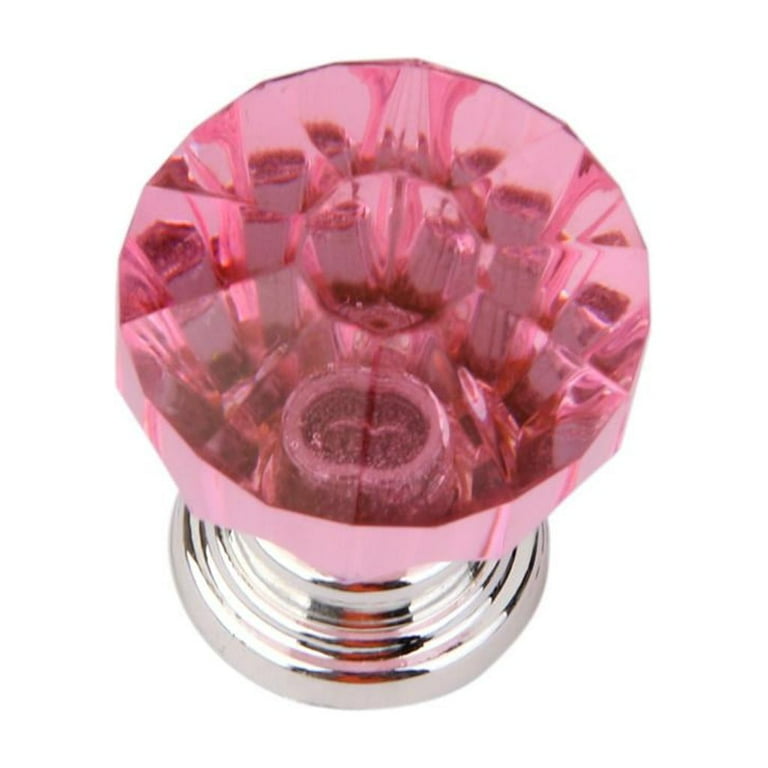 Pink Glass Dresser Knob Pull Crystal Drawer Knobs Pulls