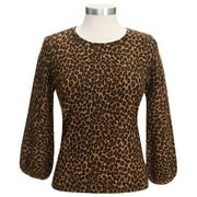 ME - Women's Cheetah Keyhole Sweater