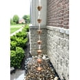 thumbnail image 6 of U-nitt 8.5 feet Natsu Rain Chain, Alternative Downspout for Gutter, Copper Plated Scalloped Natsu Full Length 8.5 ft 786/5570CP, 6 of 6