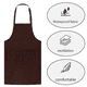 thumbnail image 3 of Paquete de 2 delantales ajustables resistentes a las gotas de agua con 2 bolsillos delantales de cocina para mujeres hombres chef, 3 of 5