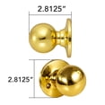 thumbnail image 3 of Ball Dummy Door Knob, French Door and Closet Compatible, Polished Brass Finish, Left or Right Hand, 3 of 11