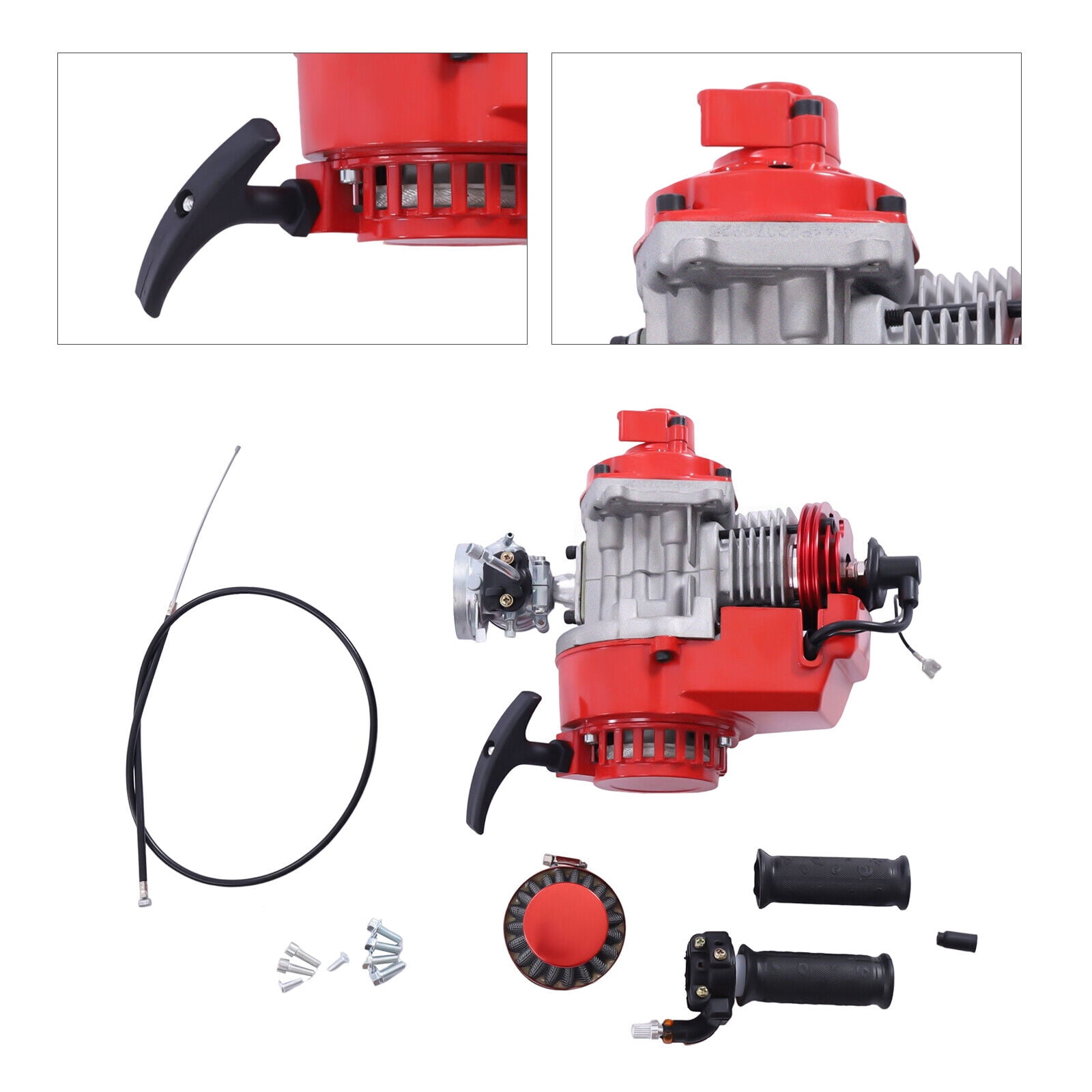 DENEST For 49CC 2 Stroke Mini Dirt Bike Scooter 6 Teeth Pull Start Engine Motor