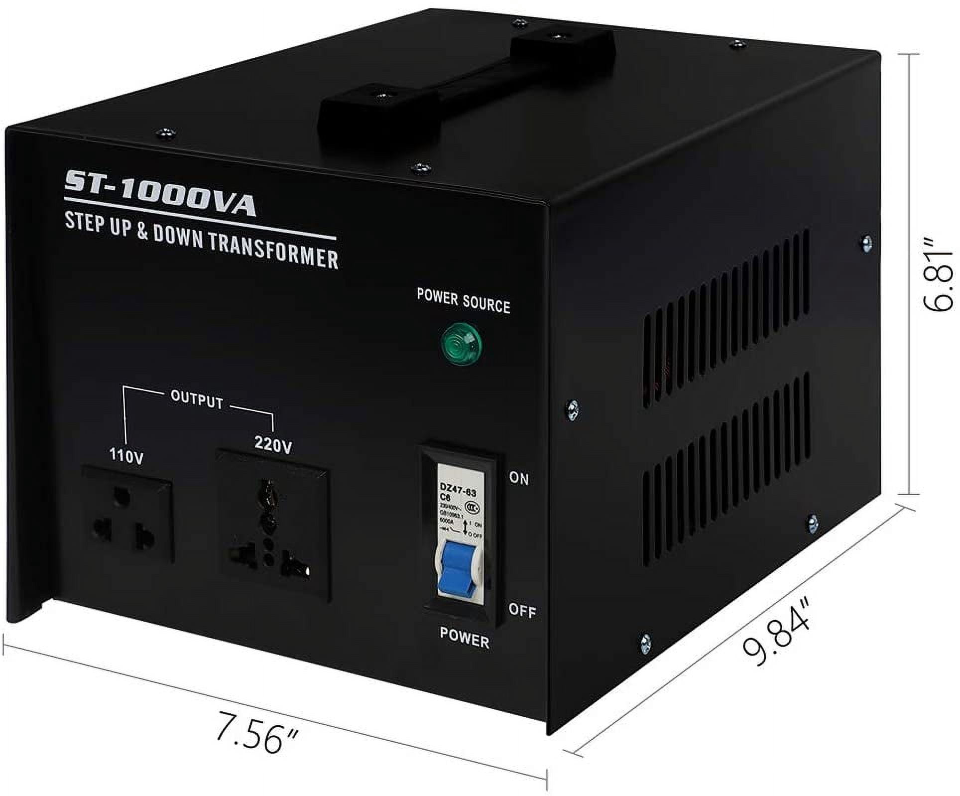 Voltage Transformers 1000W Watt Power Converter Voltage Power Converter Transformer Step Up/Down Transformer 110V to 220V Circuit Breaker Protection