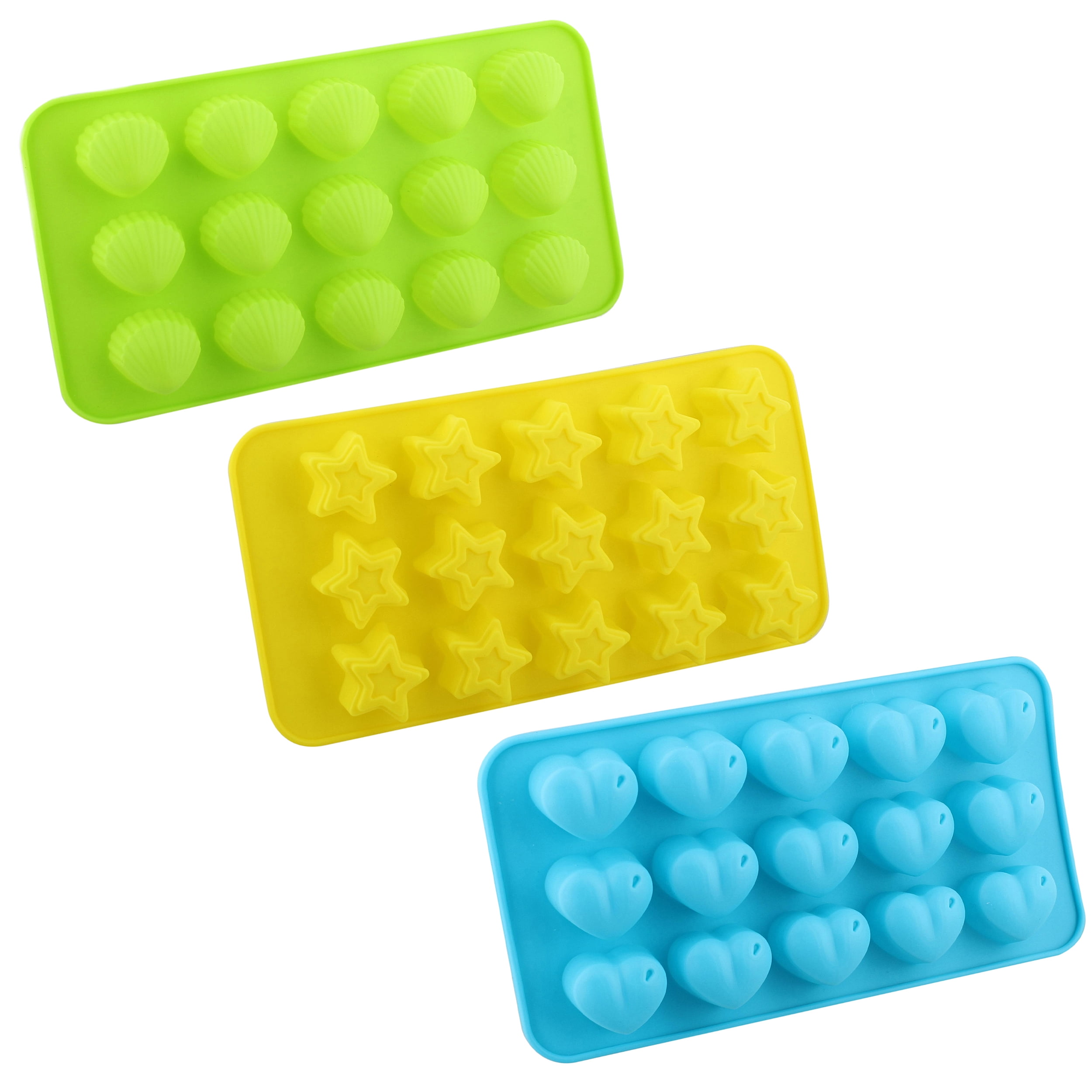 7Penn Silicone Chocolate Mold 3pc for 45 Truffle Candy Molds Star