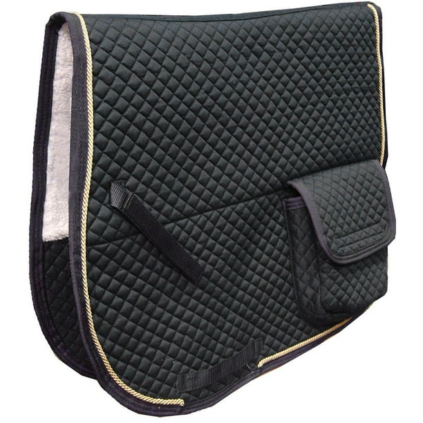 Dressage Saddle Pad with Pockets & Half Fleece Padding