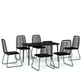 thumbnail image 1 of vidaXL Patio Dining Set Outdoor Dining Set Garden Table and Chair Set Black, 1 of 6