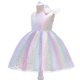thumbnail image 1 of Vestido infantil con tirantes y hombros descubiertos, vestido de malla de cielo estrellado, vestido de princesa para niña de las flores, vestido de actuación para niños, 1 of 5
