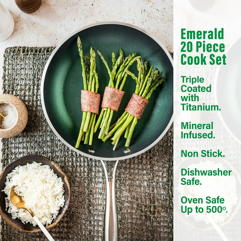 Granitestone Emerald 20 Piece Nonstick Cookware And Bakeware Set : Target