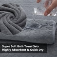 thumbnail image 4 of Green Essen 4 Pack Oversized Bath Towel Sets 700 GSM Soft Shower Towels 35 x 70 Inches Quick Dry Bath Sheets Highly Absorbent Bath Towel Clearance for Bathroom Spa Hotel Gym(Dark Grey), 4 of 9