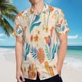 thumbnail image 5 of High Quality Hawaiian Shirts for Men Short Sleeve Aloha Beach Shirt Floral Summer Casual Button Down Shirts Blouses ZLZ556, 5 of 7
